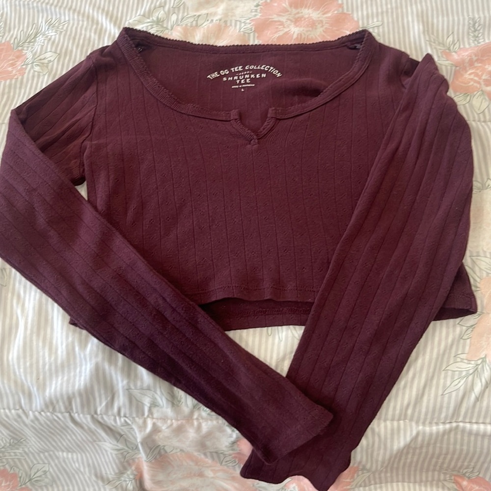 Long sleeve crop top